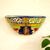 Ceramic wall planter, 'Hacienda Garden' - Talavera-Style Wall Planter (image 2) thumbail