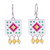 Amber dangle earrings, 'God's Eye' - Sterling Silver and Amber Earrings (image 2a) thumbail