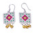 Amber dangle earrings, 'God's Eye' - Sterling Silver and Amber Earrings (image 2b) thumbail