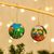 Hand-painted ornaments, 'Life in Xalitla' (pair) - Mexican Hand-Painted Ornaments (Pair) (image 2b) thumbail