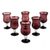 Blown glass goblets, 'Amethyst' (set of 6) - Purple Handblown Glass Recycled Cocktail Drinkware Set of 6 (image 2a) thumbail