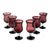 Blown glass goblets, 'Amethyst' (set of 6) - Purple Handblown Glass Recycled Cocktail Drinkware Set of 6 (image 2b) thumbail