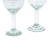 Handblown wine glasses, 'Luxury Spiral' (pair) - Pair of White Handblown Wine Glasses with Spiral Motifs (image 2c) thumbail