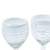 Handblown wine glasses, 'Luxury Spiral' (pair) - Pair of White Handblown Wine Glasses with Spiral Motifs (image 2d) thumbail