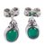 Chrysoprase stud earrings, 'Peace and Wisdom' - Natural Chrysoprase and Sterling Silver Stud Earrings (image 2b) thumbail