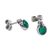 Chrysoprase stud earrings, 'Peace and Wisdom' - Natural Chrysoprase and Sterling Silver Stud Earrings (image 2c) thumbail