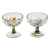 Handblown recycled glass cocktail glasses, 'Chromatic Gala' (pair) - Two Colorful Cocktail Glasses Handblown from Recycled Glass thumbail