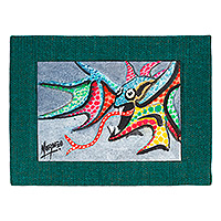 'Tongue Fish Alebrije' - Classic Expressionist Watercolor Alebrije Fish Painting