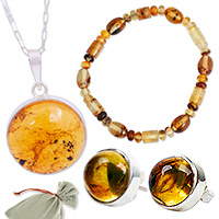 Curated gift set, 'Amber World' - Minimalist and Modern Amber Jelwery Curated Gift Set