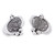 Earrings, 'Contempo' - Sterling Silver Button Earrings thumbail