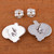 Earrings, 'Contempo' - Sterling Silver Button Earrings (image 2d) thumbail
