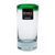 Shot glasses, 'Green Fade' (set of 6) - Hand Blown Shot Glasses Set of 6 Clear with Green Rim Mexico (image 2d) thumbail