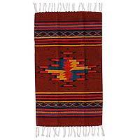 Zapotec wool rug,