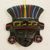 Ceramic mask, 'Aztec Priestess' - Hand Made Cultural Ceramic Mask from Mexico thumbail
