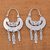 Sterling silver hoop earrings, 'Silver Fishes' - Collectible Floral Sterling Silver Hoop Sea Life Earrings (image 2c) thumbail