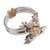 Gold accented wrap ring, 'Rain Frog' - 22k Gold Plated Frog Cocktail Ring (image 2b) thumbail