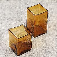 Glass vases,