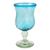 Cocktail glasses, 'Caribbean Sea' (set of 4) - Handmade Handblown Recycled Glass Cocktail Goblets Set of 4 (image 2c) thumbail