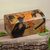 Decoupage chest, 'Frida Kahlo and Friends' - Frida Multicolor Wood Decorative Box thumbail