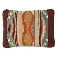Wool cushion cover Zapotec Sun Mexico