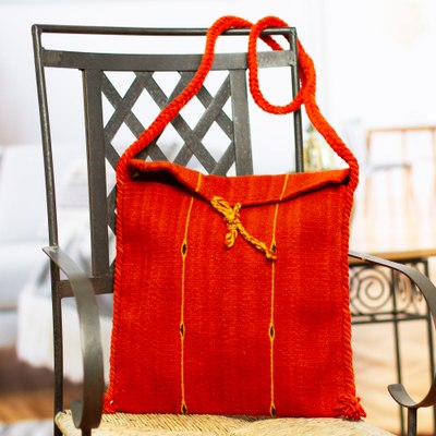 Wool shoulder bag, Sunbeams