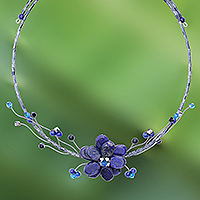 Lapis lazuli choker Blue Bouquet Thailand
