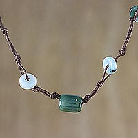 Jade beaded necklace Harmonious Life Thailand