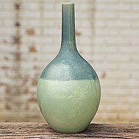 Celadon ceramic vase,