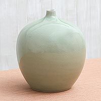 Celadon ceramic vase,