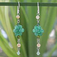 Citrine cluster earrings,