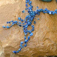 Lapis lazuli pendant necklace Blue Garlands Thailand