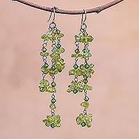 Peridot earrings Lime Rain Thailand