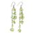 Peridot earrings, 'Lime Rain' - Thai Peridot Dangle Earrings (image 2a) thumbail