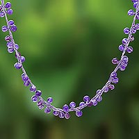 Amethyst beaded necklace Radiance Thailand