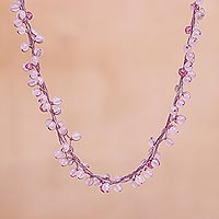 Rose quartz beaded necklace Radiance Thailand