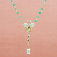 Peridot pendant necklace Butterfly Secrets Thailand