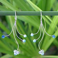 Topaz dangle earrings Springtime Blue Thailand