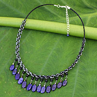 Featured review for Lapis lazuli choker, Raindrops