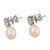 Pearl and topaz drop earrings, 'Sweet Soul' - Pearl and Topaz Earrings from Thailand (image 2d) thumbail