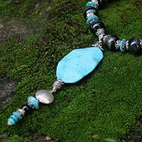 Turquoise pendant necklace,