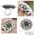 Sterling silver cocktail ring, 'Queen Zinnia' - Floral Sterling Silver Cocktail Ring thumbail