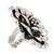 Sterling silver cocktail ring, 'Queen Zinnia' - Floral Sterling Silver Cocktail Ring (image 2b) thumbail