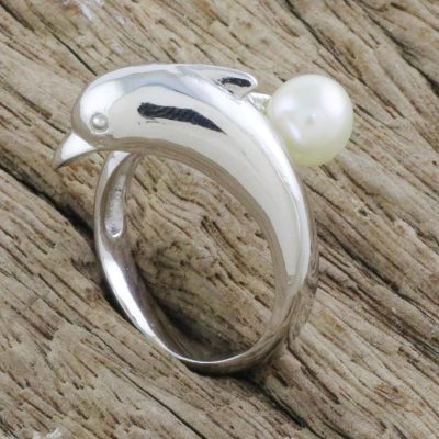 Hand Made Silver and Pearl Wrap Ring