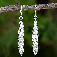 Sterling silver cluster earrings Heavenly Dewdrops Thailand