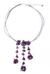 Amethyst pendant necklace, 'Waterfall' - Unique Amethyst Necklace thumbail