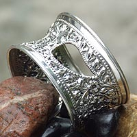 Sterling silver cuff bracelet Thai Charm Thailand