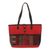 Leather and cotton handbag, 'Hill Tribe Chic in Burgundy' - Cotton Handbag Handmade from Thailand (image 2a) thumbail