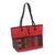 Leather and cotton handbag, 'Hill Tribe Chic in Burgundy' - Cotton Handbag Handmade from Thailand (image 2b) thumbail