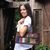 Leather and cotton handbag, 'Chocolate Brown' - Leather and Cotton Thai Patchwork Handbag thumbail