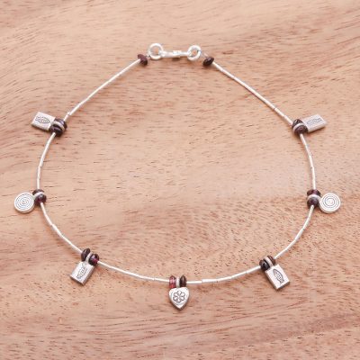 Garnet anklet, My Garden